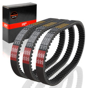 1PZ front view of three replacement belts showing kit and quick swap convenience