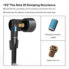 1PZ ignition coil connector detail with clear terminals for easy hookup
