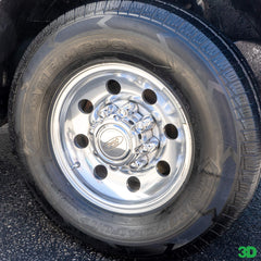 3D dramatic before and after tire restoration showing deep black color benefit