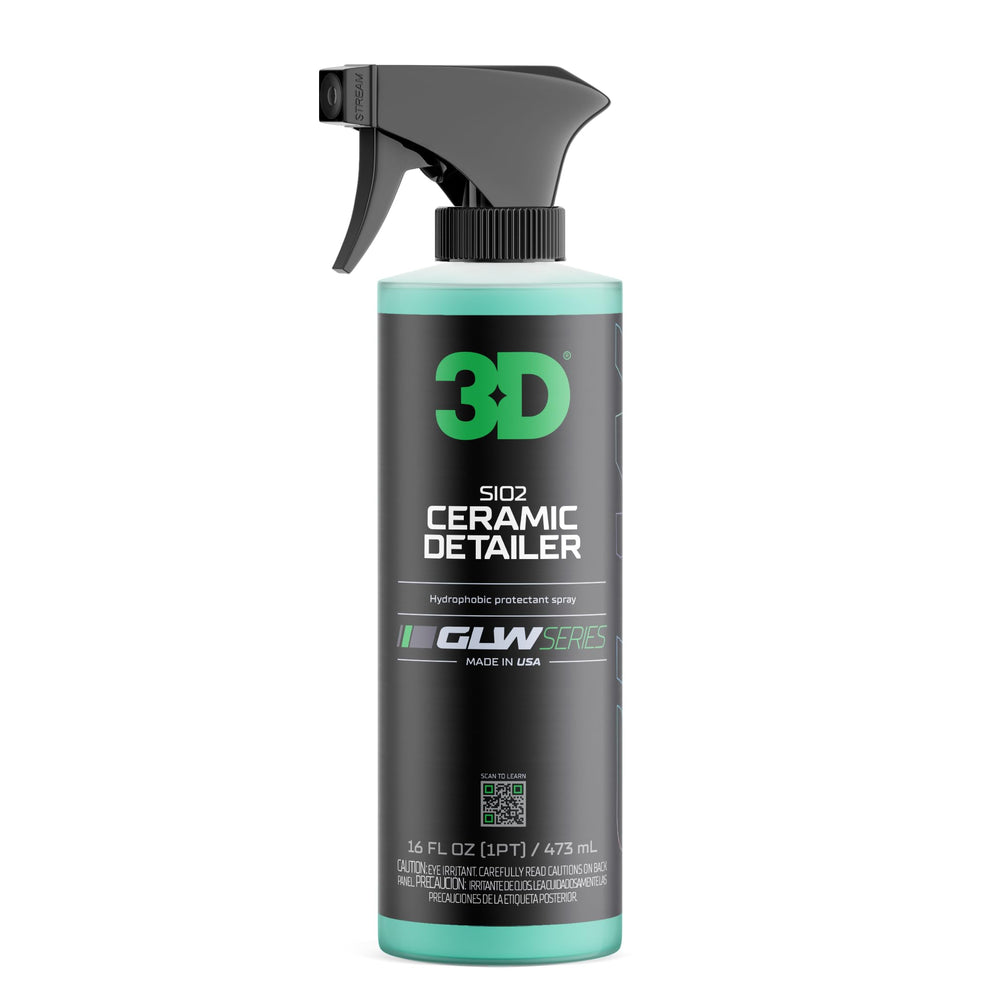 3D GLW front label showing product name and size with clear branding benefit