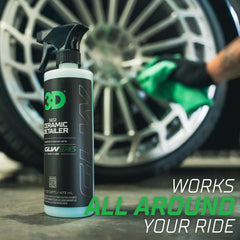 3D GLW applied with microfiber demonstrating streak-free buffing benefit