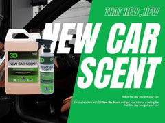3D spray action misting into vehicle cabin to refresh interior scent