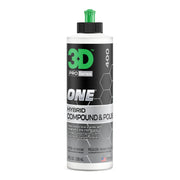 3D One front label on bottle showing product identity and benefits