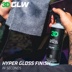 3D close-up of paint gloss showing deep shine and improved clarity