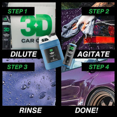3D SiO2 wash mitt demonstrating slip and reduced scratch risk