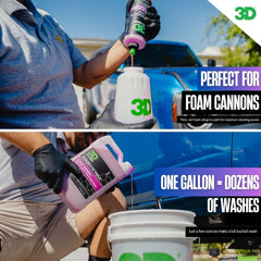 3D pouring into wash bucket showing dilution and economical use