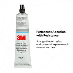 3M adhesive being applied to an automotive emblem for durable trim attachment