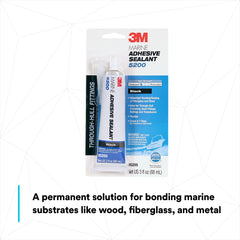 3M 5200 bead on fiberglass demonstrating smooth finish and strong adhesion