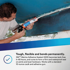 3M 5200 tube loaded in caulk gun for controlled professional dispensing