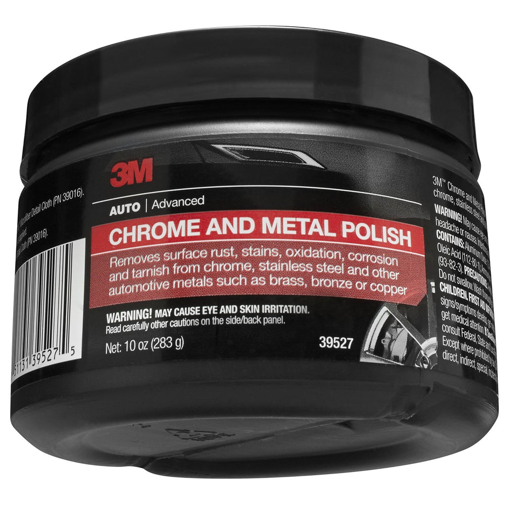 3M chrome and metal polish front label showing brand and product benefits