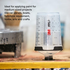 3M PPS 2.0 cup with locking collar illustrating secure quarter-turn connection benefit