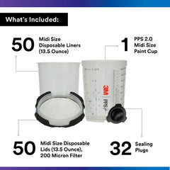 3M PPS 2.0 liner and lid close-up showing quick-change liners for faster color swaps