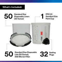 3M reusable cup close-up showing durable shell and volume markings for accurate mixing