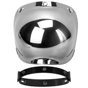 3TVol front view mirrored chrome visor showing sleek style and sun reduction