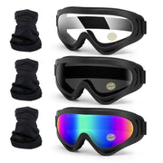 4-FQ front view of three-pack goggles showing full set and compact storage benefit