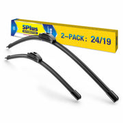 5 PLUS front packaging showing 24" and 19" blades and fit benefit