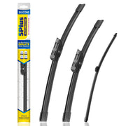5 PLUS front packaging showing three replacement blades and contents for quick install benefit