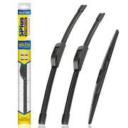 5 PLUS front packaging showing the three wiper blades and fitment benefit