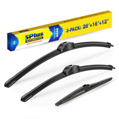 5 PLUS front packaging showing set of three blades and vehicle fit benefits
