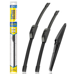 5 PLUS front blades installed showing improved clearing benefit