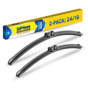 5 PLUS front packaging showing 24" and 19" two-pack, clear replacement benefits
