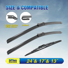 5 PLUS wiper sweeping rain from Equinox windshield for clearer view