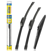 5 PLUS front packaging showing three wipers and fitment benefits