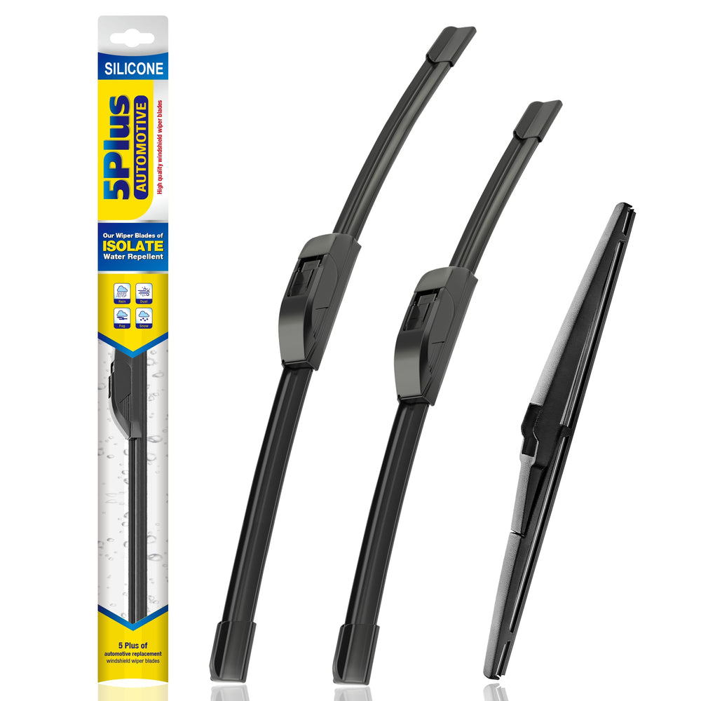 5 PLUS front-facing wiper trio showing fit and packaging benefit