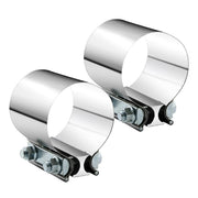 A ABIGAIL clamp front view showing stainless band and secure fit benefit