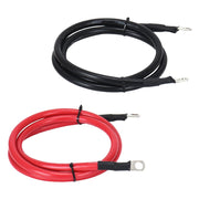 A ABIGAIL 4 AWG 6FT front view showing both red and black cables and lugs for clear identification and fast hookup