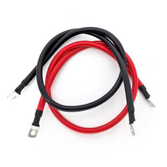 A ABIGAIL 6 AWG front view showing red and black cables and 5/16" lugs for reliable connections