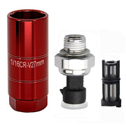 A ABIGAIL front view of oil pressure sensor kit showing contents and fitment benefit