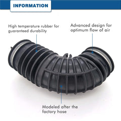 A ABIGAIL view of hose connecting to throttle body for leak-free airflow