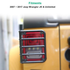 A ABIGAIL on Jeep off-road scene showing taillight protection during trail driving