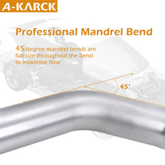 A-KARCK close-up of bend showing smooth mandrel contour for consistent gas flow