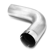 A-KARCK front view of 4-inch 90° exhaust elbow showing fit-ready flared end benefit durable connection