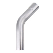 A-KARCK front view of 45° 3-inch exhaust tube showing fit and weld readiness