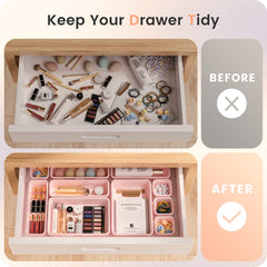 A-LuGei organizer holding lipsticks brushes and palettes demonstrating cosmetic order