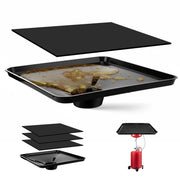 A-Outsanding front pan view showing leak-proof rim and large capacity benefit