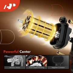 A-Premium detailed 2-pin connector view ensuring plug-and-play wiring benefit