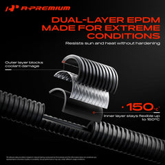 A-Premium discharge line installed on engine showing direct-fit replacement