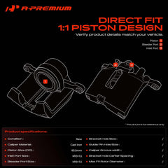 A-Premium caliper close-up of piston area showing corrosion-resistant finish