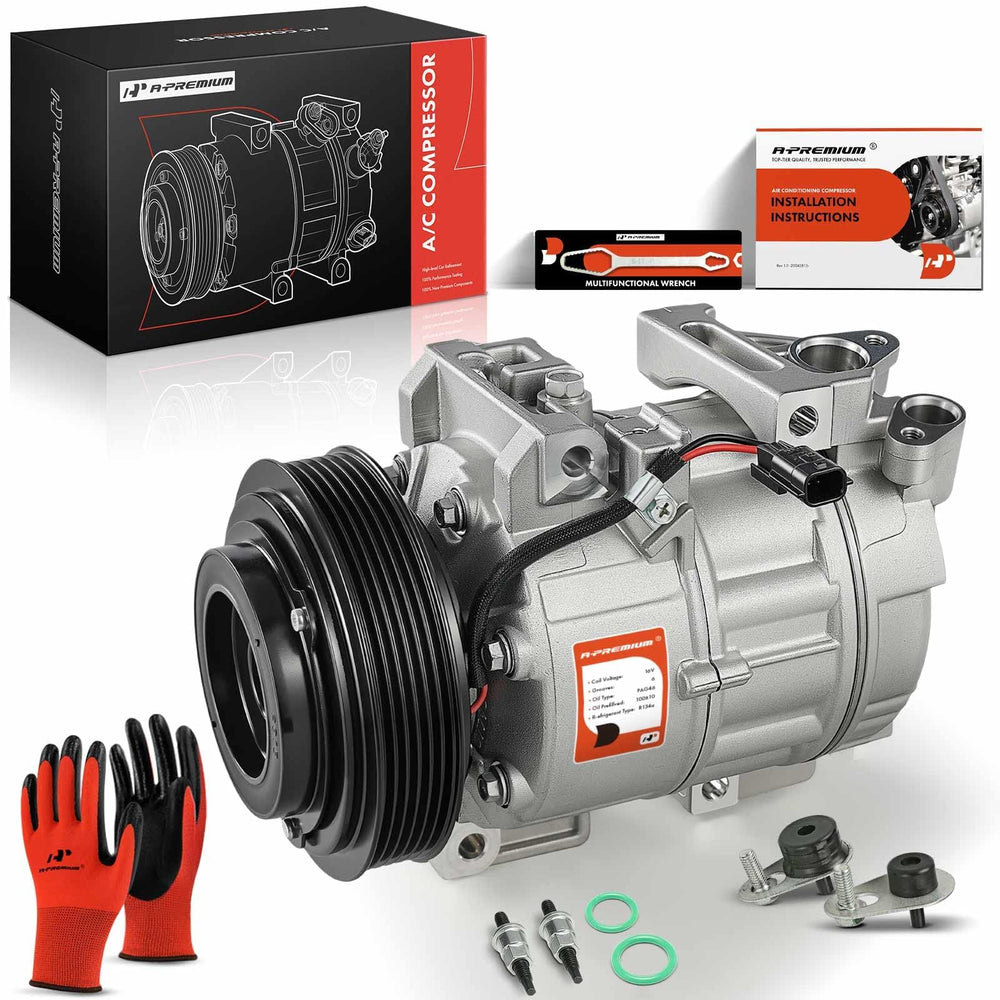 A-Premium compressor front view showing mounting and quick visual fit verification