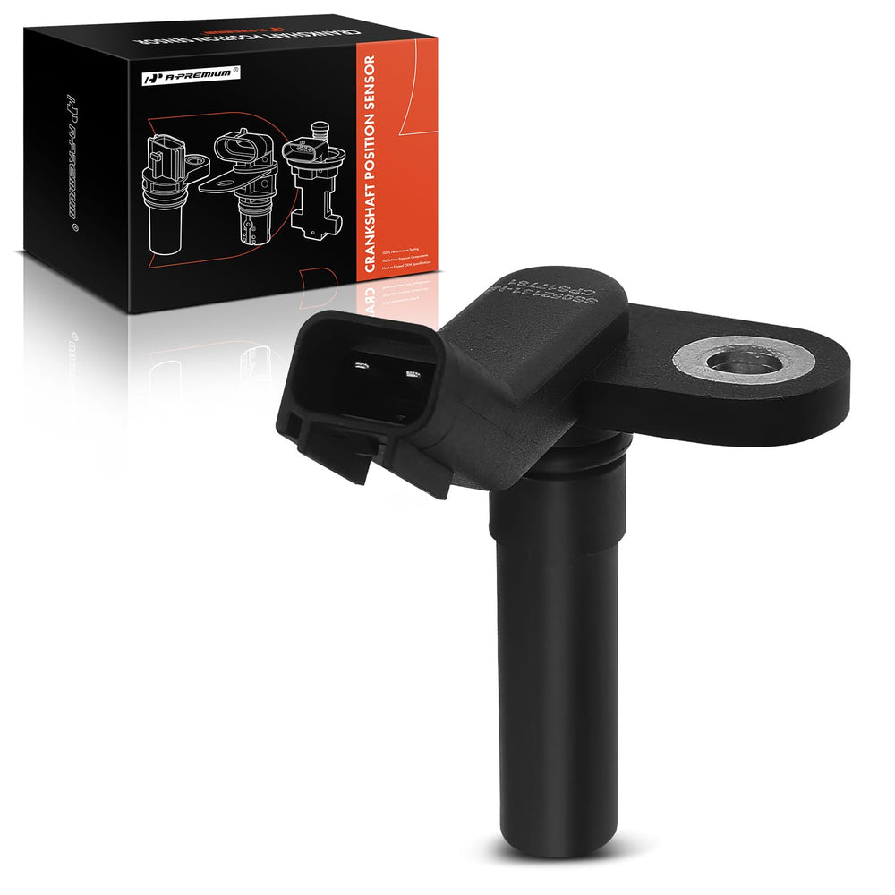 A-Premium crankshaft position sensor front view showing clean fit and reliable replacement