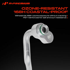 A-Premium hose texture detail highlighting four-layer construction durability