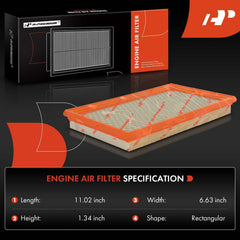 A-Premium engine air filter front view restoring airflow and protection