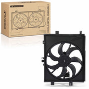 A-Premium front view of complete fan assembly shows fit and mounting