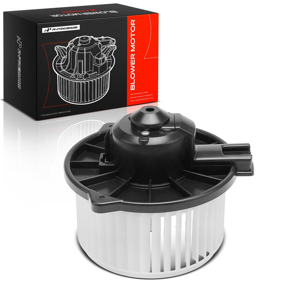 A-Premium front blower motor front view showing fit and airflow benefits