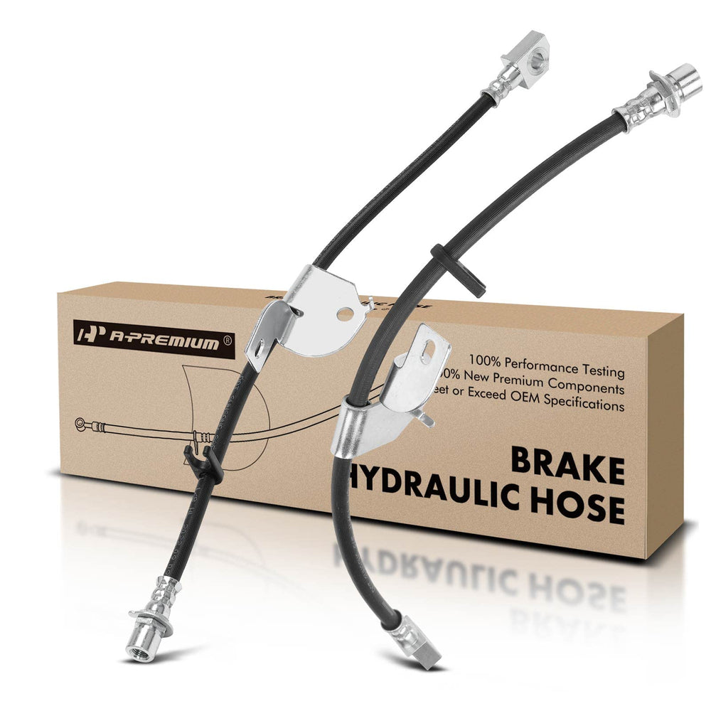 A-Premium front brake hose front view showing fitment and ready-to-install benefit