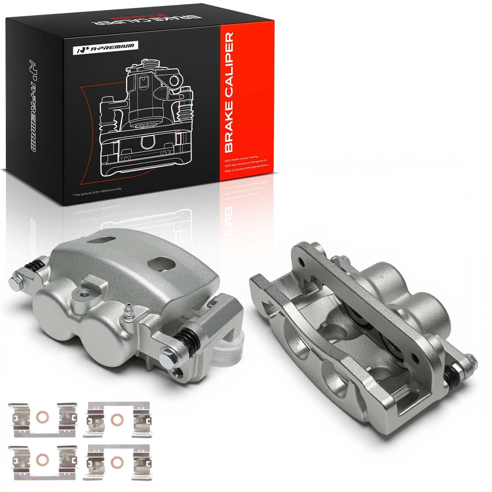 A-Premium front caliper pair front view showing exact fit and easy replacement